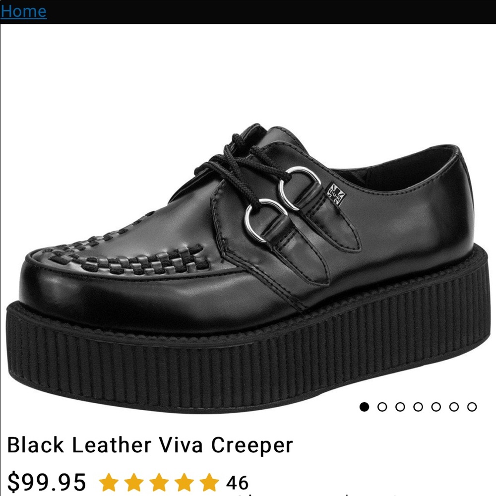 tuk creepers size is 7 kinda big thats why i rarley wore them